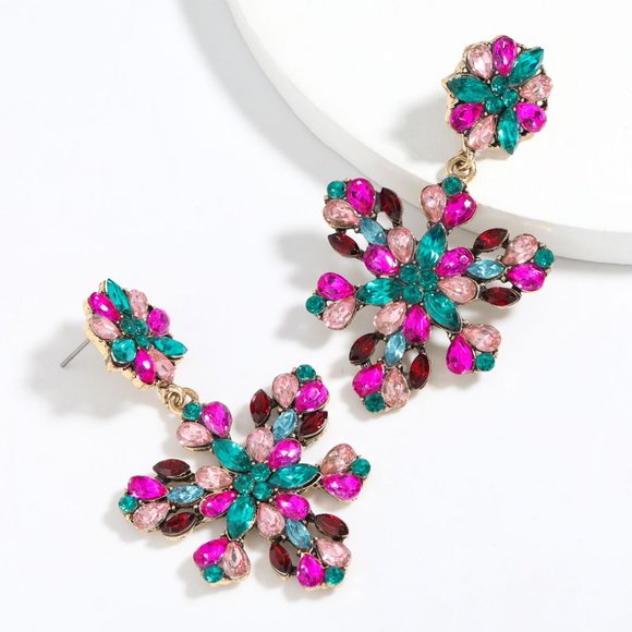 Fuchsia Diamond Chandelier Earring - Picture 1 of 1